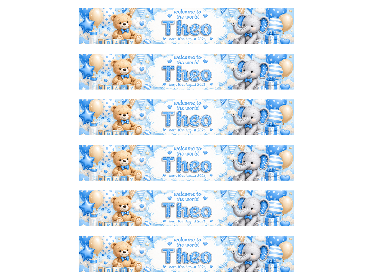 It's a Boy! New Baby Strip Banners
