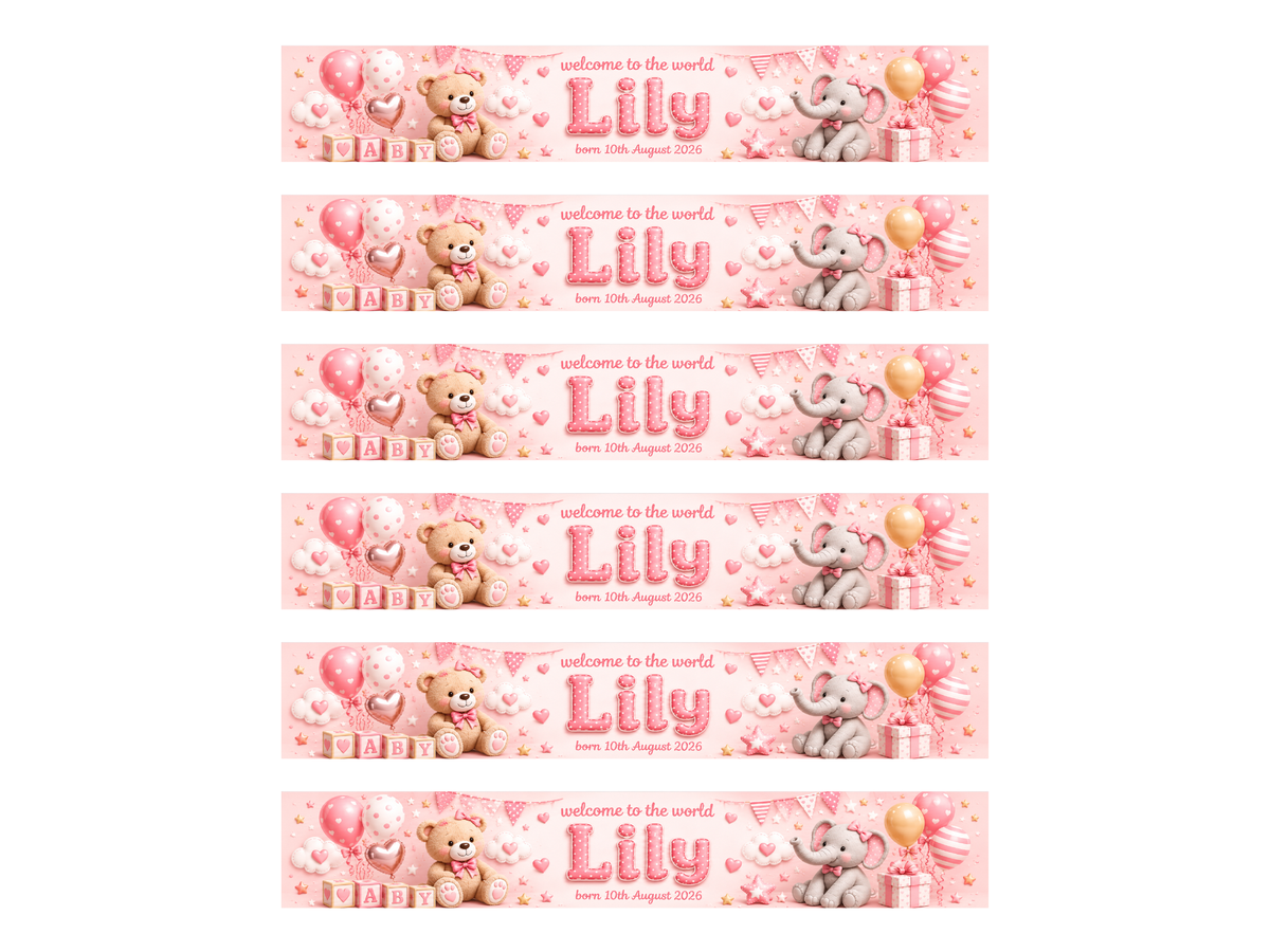 It's a Girl! New Baby Strip Banners