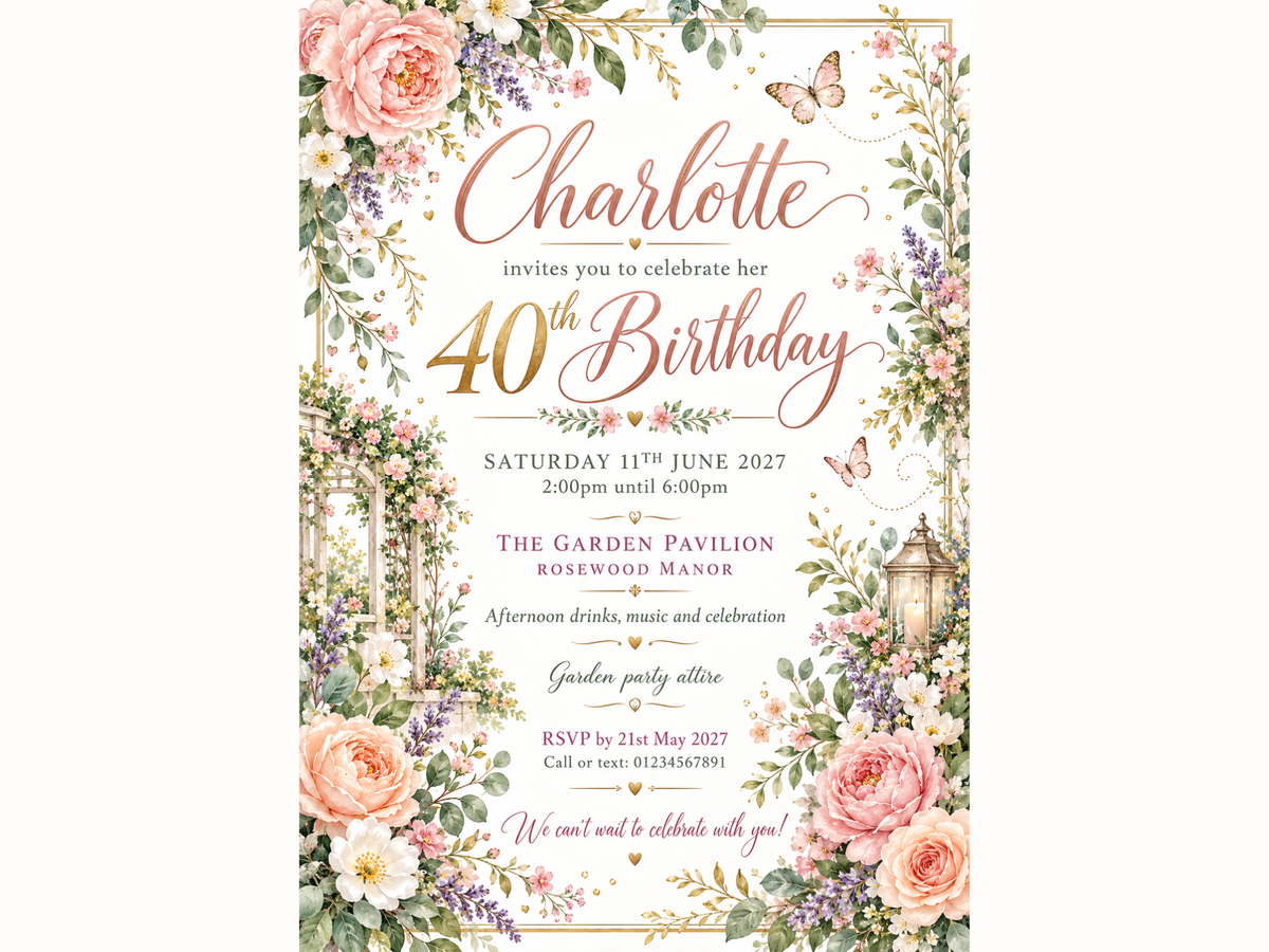 Floral Garden Invitations