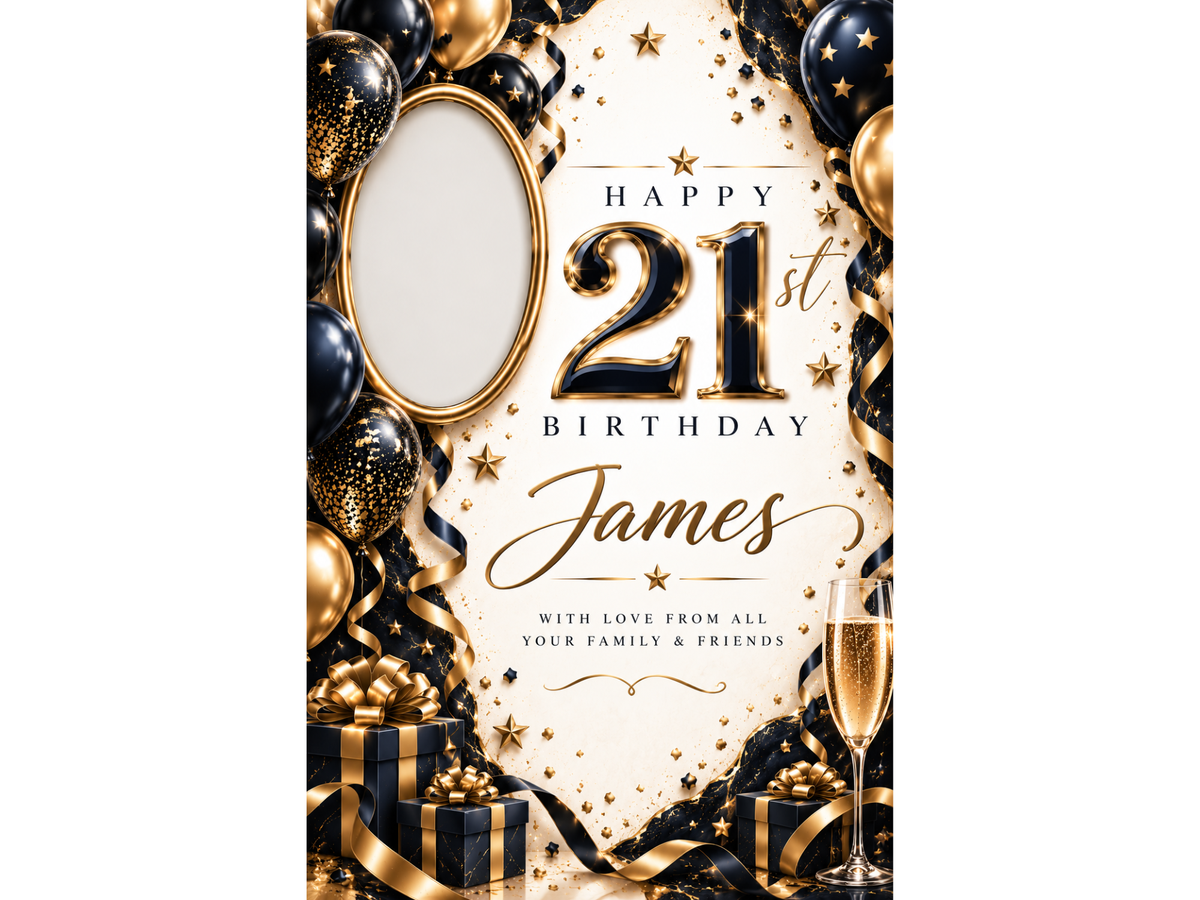 Navy & Gold Luxury Poster