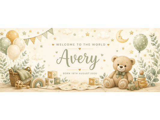 Gender Neutral New Baby Banner
