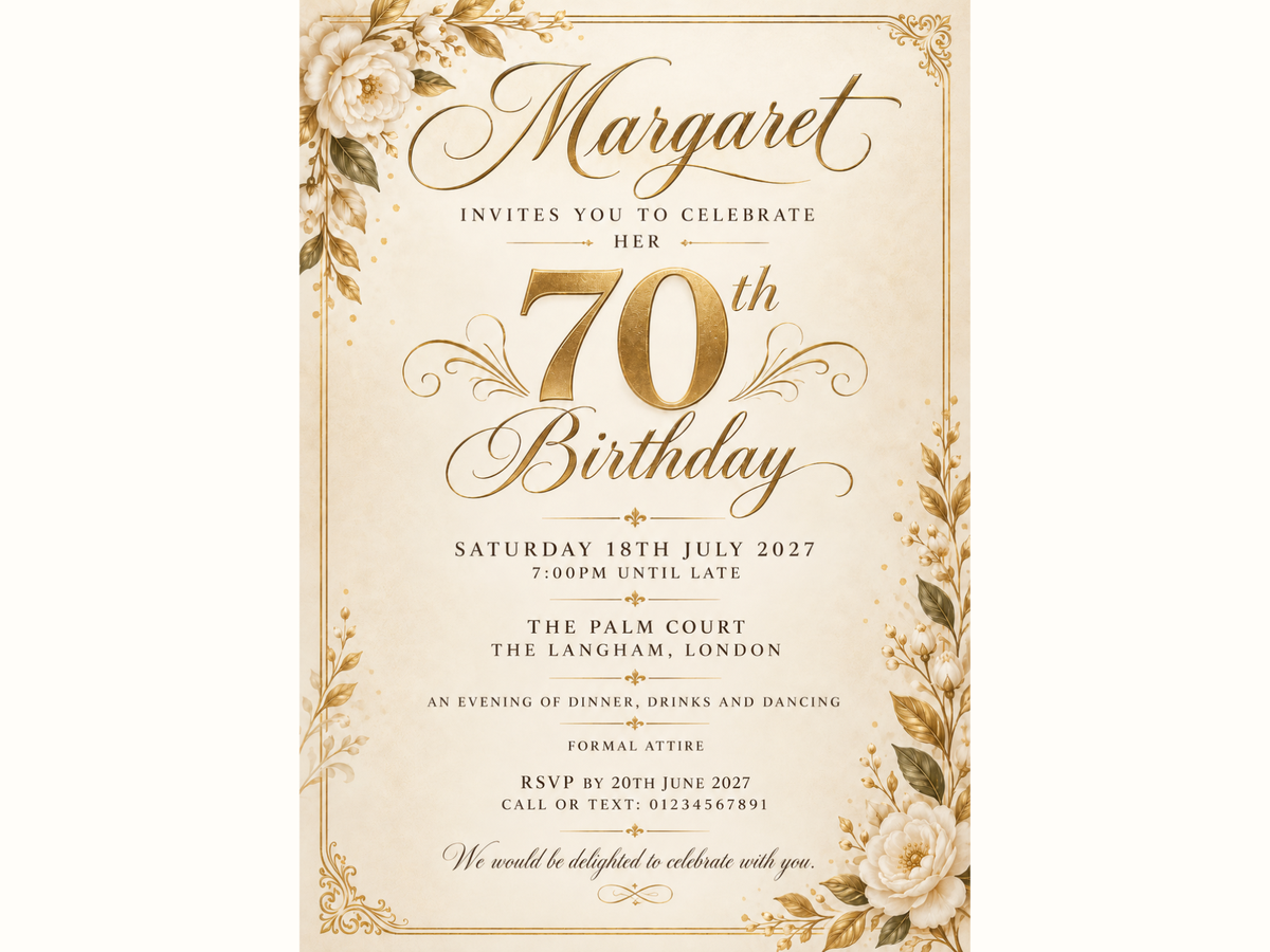 Gold & Ivory Invitations