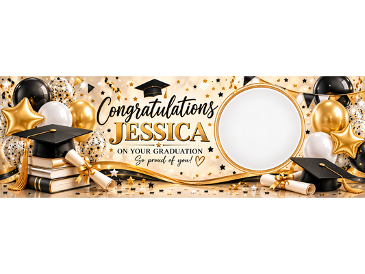 Gold Graduation Banner