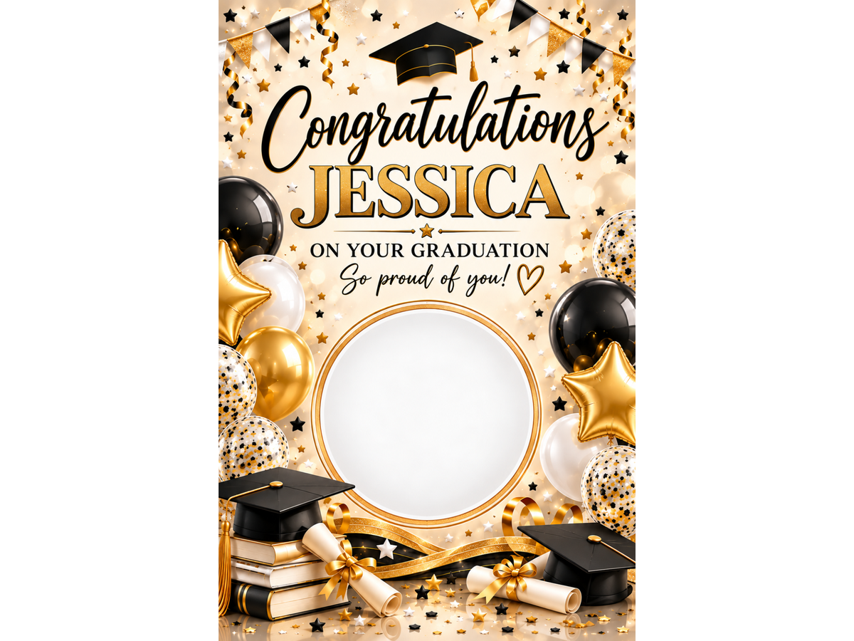 Gold Graduation Poster