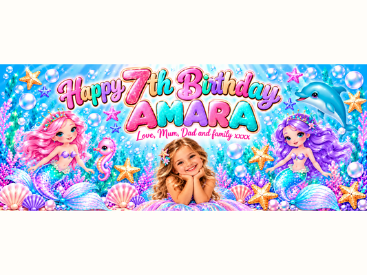 Mermaid Birthday Banner