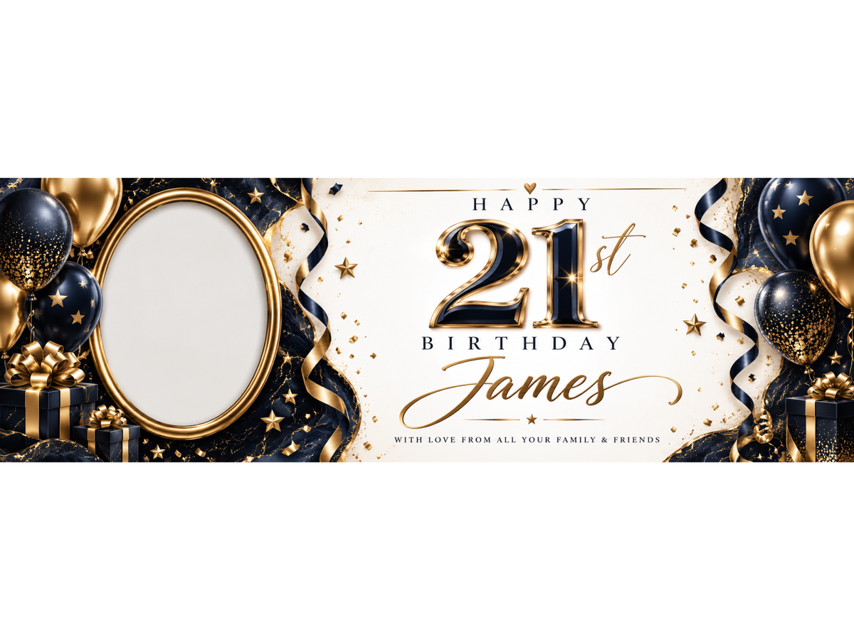 Navy & Gold Luxury Banner