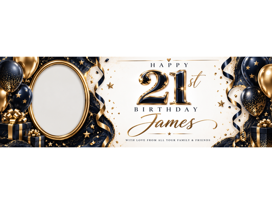 Navy & Gold Luxury Banner