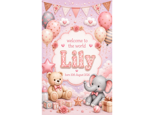 It's a Girl! Baby Shower Poster
