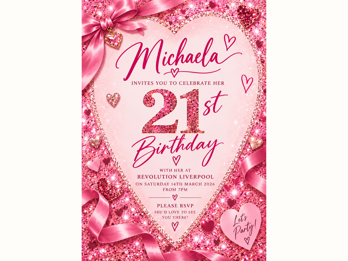 Pink Sparkle Invitations