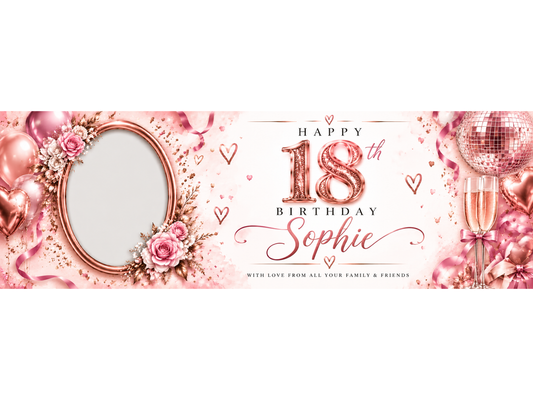 Pink Glam Birthday Banner