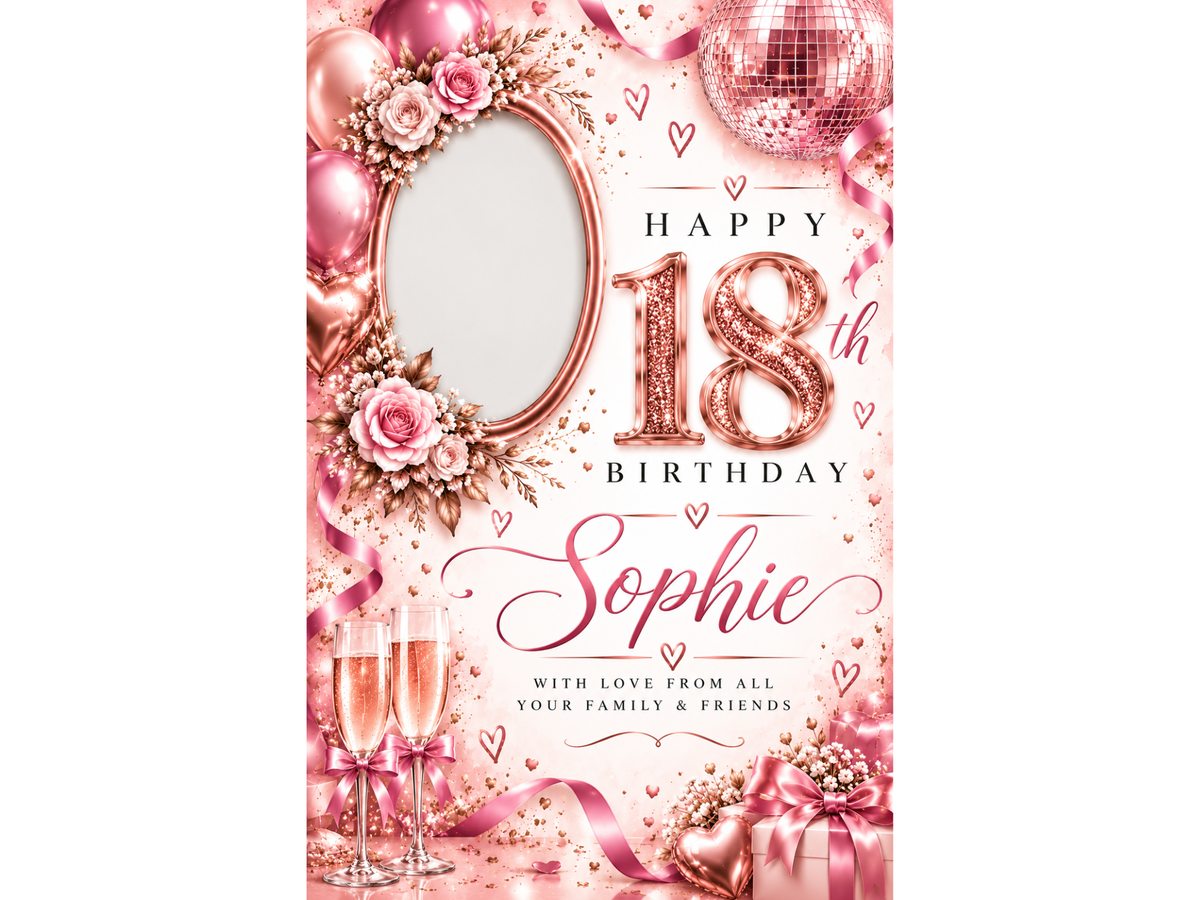 Pink Glam Birthday Poster