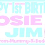 Baby Blue & Baby Pink Birthday banner