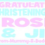 Baby Blue & Baby Pink Christening banner