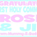 Baby Blue & Baby Pink Communion Banner